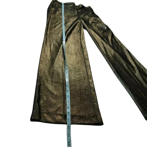 Joie Pant wide Leg Coated Black Polish Gold Size 4 back waistband Elastic NWT - Picture 5 of 12